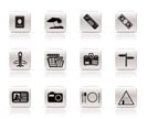 Simple Travel and trip Icons- Vector Icon Set