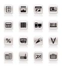 bank, business, finance and office icons - vector icon set