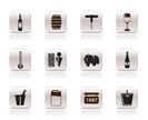 Wine Icons - Vector Icon Set