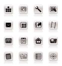 Simple Mobile Phone and Computer icon - Vector Icon Set