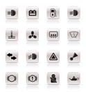 Car Dashboard - simple vector icons set