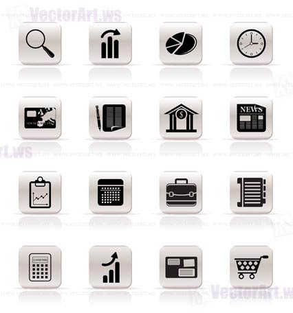 Business and Office Internet Icons - Vector Icon Set 3