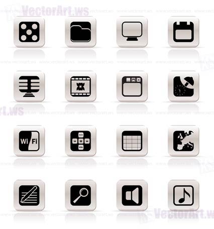 Phone  Performance, Internet and Office Icons - Vector Icon Set