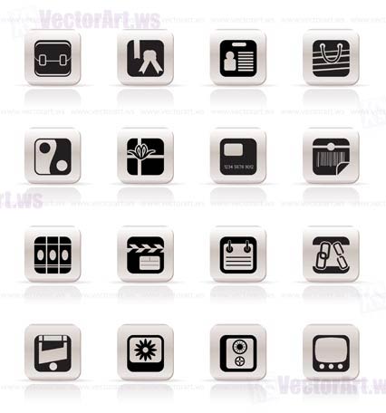 Simple Business and Internet Icons - Vector Icon Set