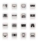 Simple Hi-tech equipment icons - vector icon set 2