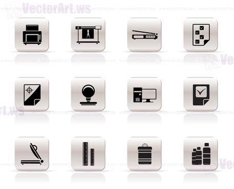 Print industry Icons - Vector icon set 2