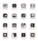 Simple Business, Office and Mobile phone icons - Vector Icon Set