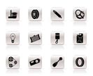 Simple Car Parts and Services icons - Vector Icon Set 2