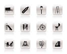 Park objects and signs icon - vector icon set