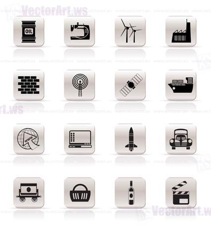 Simple Business and industry icons- vector icon set