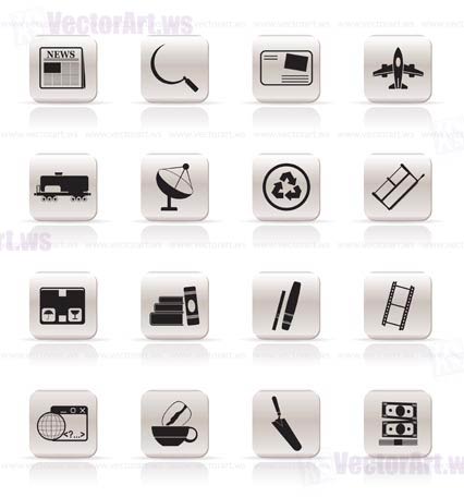 Simple Business and industry icons - Vector Icon set 2