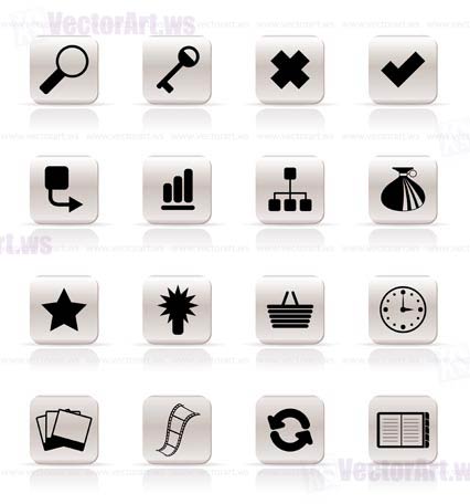 Simple Internet and Web Site Icons - Vector Icon Set