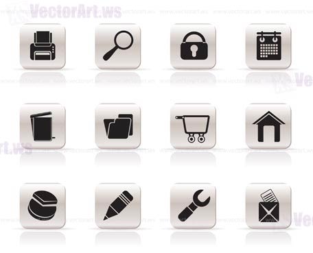 website, internet and computer icons - vector icon set