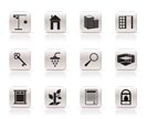 Simple Real Estate icons - Vector Icon Set