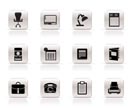 Simple Business, office and firm icons - vector icon set