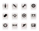 Realistic Car Parts and Services icons - Vector Icon Set 1