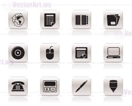 Business and Office tools icons  vector icon set 2