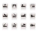 car and automobile service icon - vector icon set