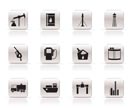 Oil and petrol industry icons - vector icon set