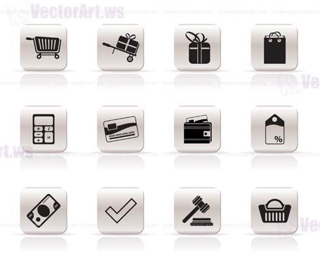 Online shop icons - vector  icon set