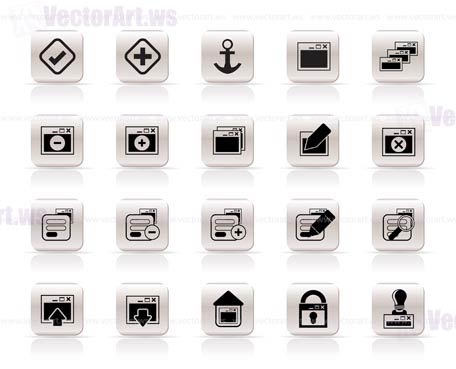 Application, Programming, Server and computer icons vector Icon Set 1