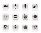Shop, food and drink icons 1 - vector icon set
