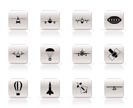 different types of Aircraft Illustrations and icons - Vector icon set 2