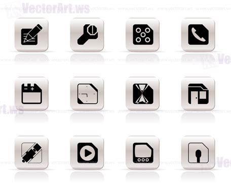 Mobile Phone, Computer and Internet Icons - Vector Icon Set 2