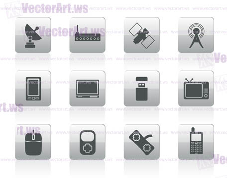 technology and Communications icons - vector icon set