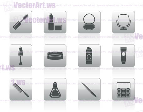 cosmetic and make up icons - vector icon set