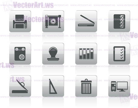 Print industry Icons - Vector icon set