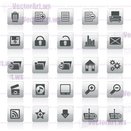 25 Detailed Internet Icons - Vector Icon Set