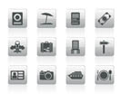 travel, trip and holiday icons - vector icon set