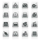 phone  performance, internet and office icons - vector icon set