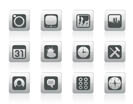 Mobile Phone and Computer icon - Vector Icon Set