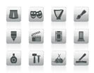 Different kind of art icons - vector icon set