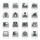 Internet, Computer and mobile phone icons - Vector icon set