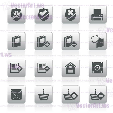 Internet and Website buttons and icons -  Vector icon set