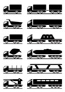 Different types of trucks - vector illustration