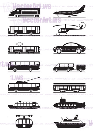 Passenger and public transportation - vector illustration