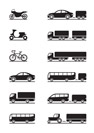 Road vehicles icons - vector illustration