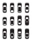 Different cars seen from above - vector illustration