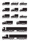 Trucks and pickups - vector illustration