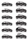 Cars and off road vehicles - vector illustration