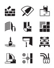 Construction materials and tools - vector illustration