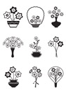 Bouquets of flowers - vector illustration