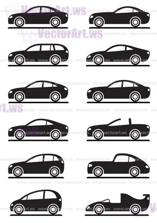 Different modern cars - vector illustration