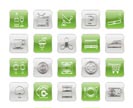 Hotel and Motel objects icons - vector icon set