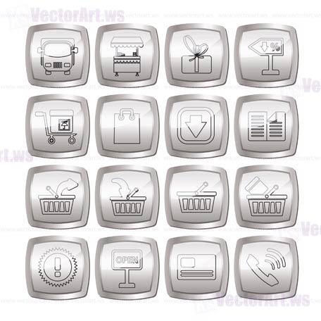 Online shop icons - vector icon set