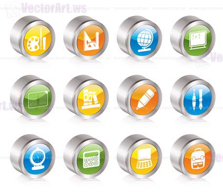 School and education icons - vector icon set